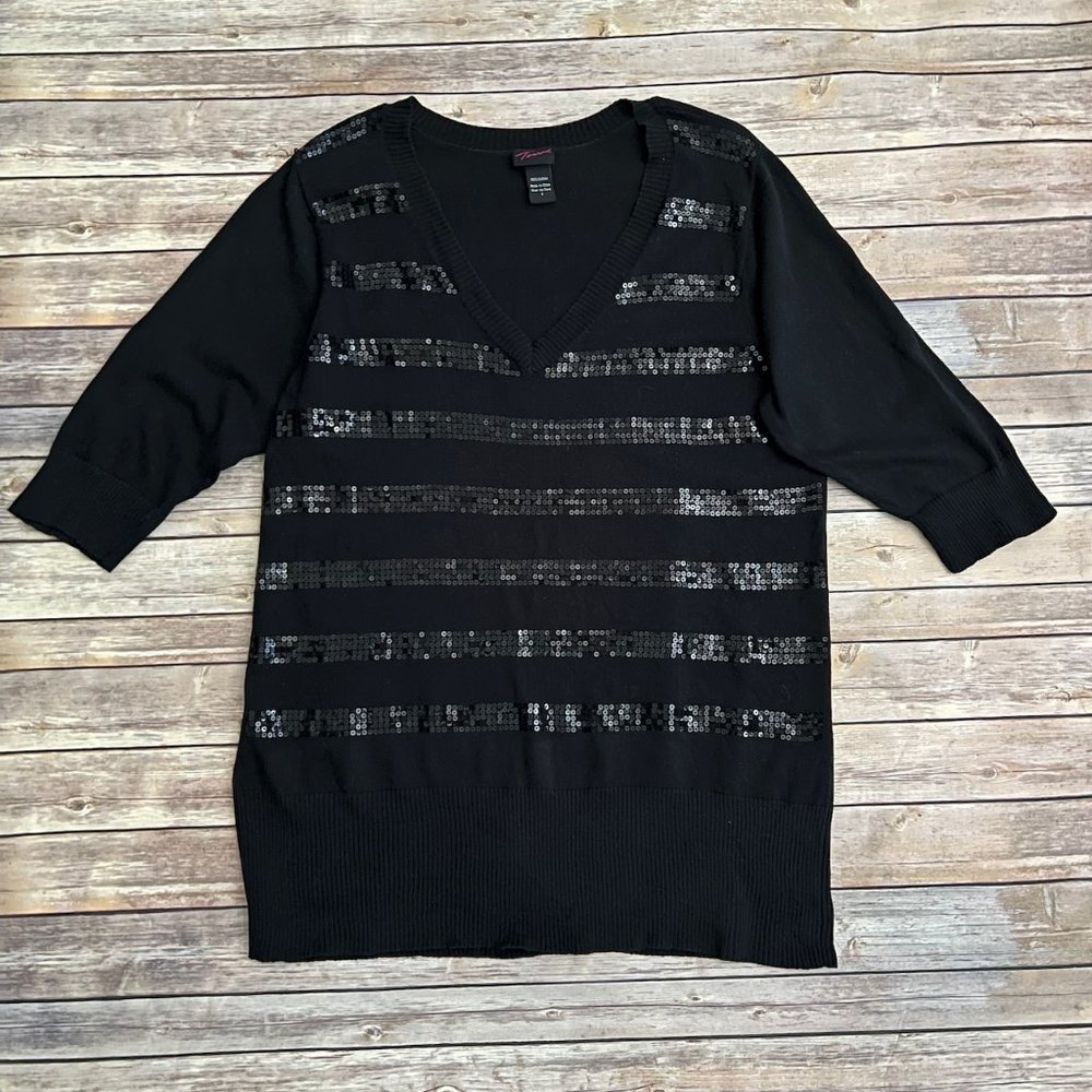 Torrid 3/4 Sleeve Sequin Sweater